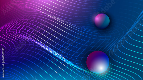 Fotografia Gravity, gravitational waves concept