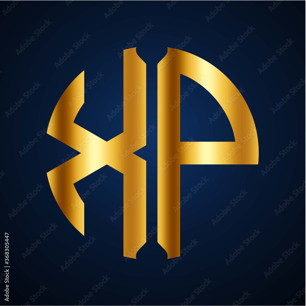 Obraz premium initials golden circle XP