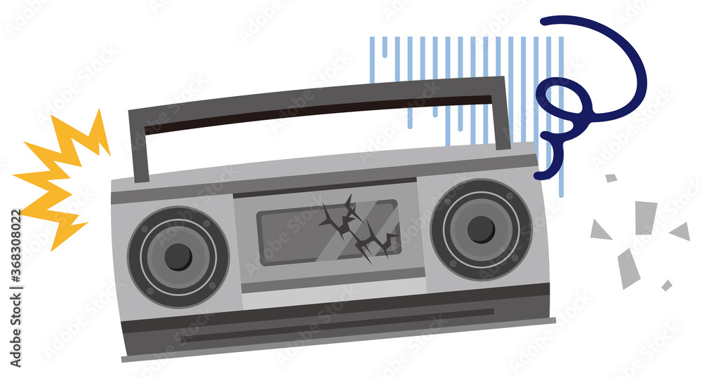 Obraz premium 故障したラジカセ
