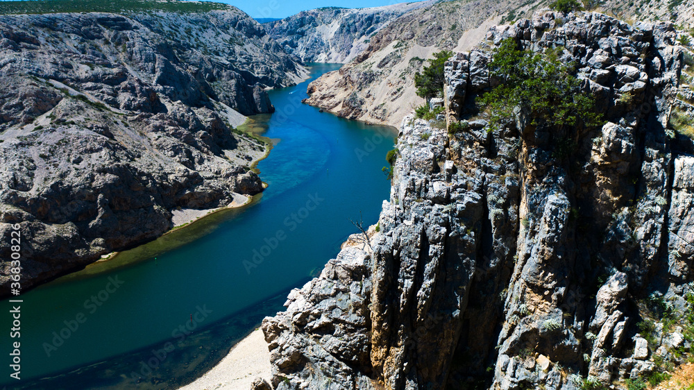 Beautiful river in the Zrmanje canyon