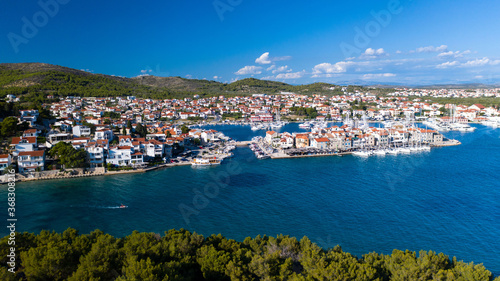 Small seaside city with harbour panorama © DriveAndDive