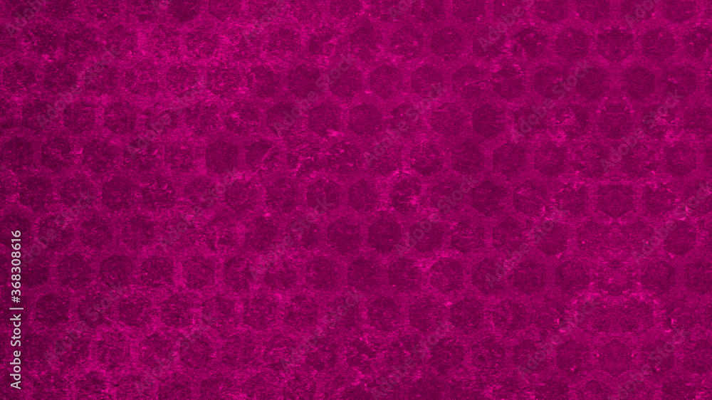 Dark abstract pink magenta modern tile mirror made of hexagonal tiles seamless print pattern texture background 