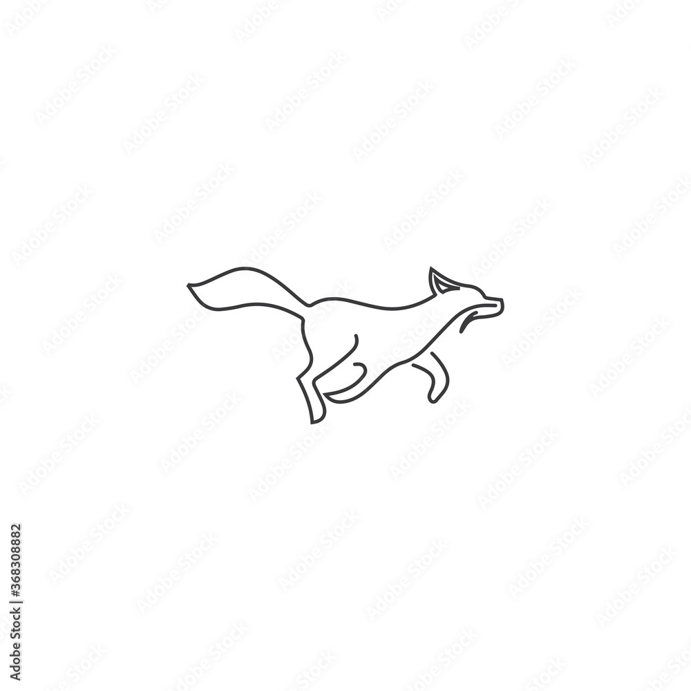 Fox vector illustration icon Fox vector illustration icon