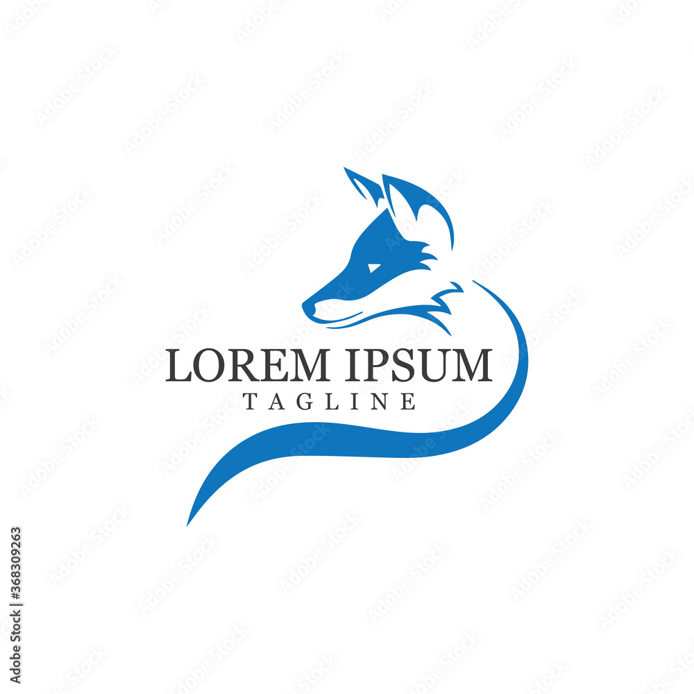 Fox vector illustration icon Fox vector illustration icon