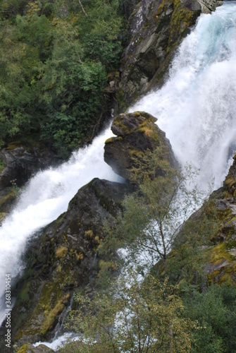 waterfall in the mountains