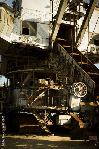 old industrial crane