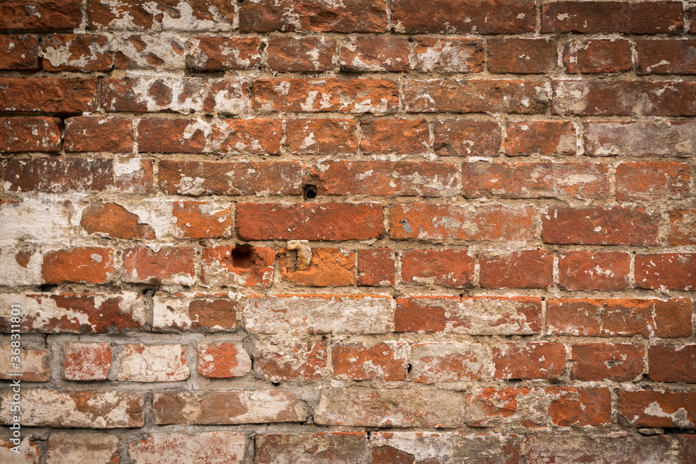 brick red wall. background of a old brick house. brick red wall. background of a old brick house.