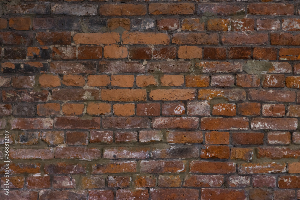 brick red wall. background of a old brick house. brick red wall. background of a old brick house.