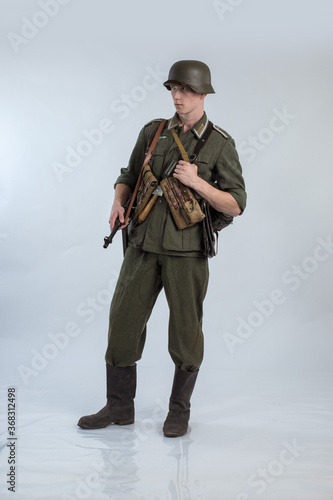 Murais de parede Male actor in the uniform of a German army officer during World War II