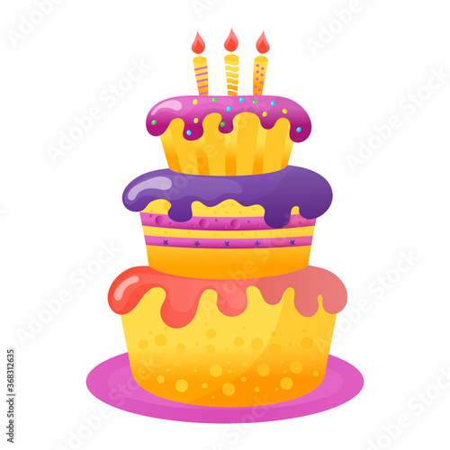 Delicious festive cupcake, celebration fruitcake holiday baking birthday part...