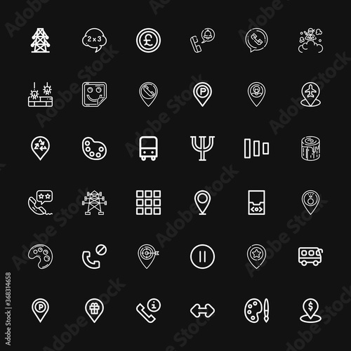 Editable 36 gray icons for web and mobile