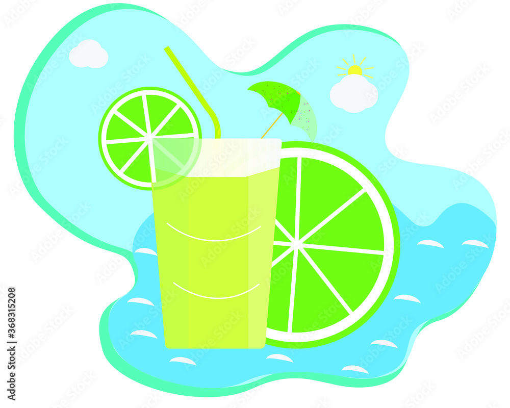 Obraz premium cocktail with lime