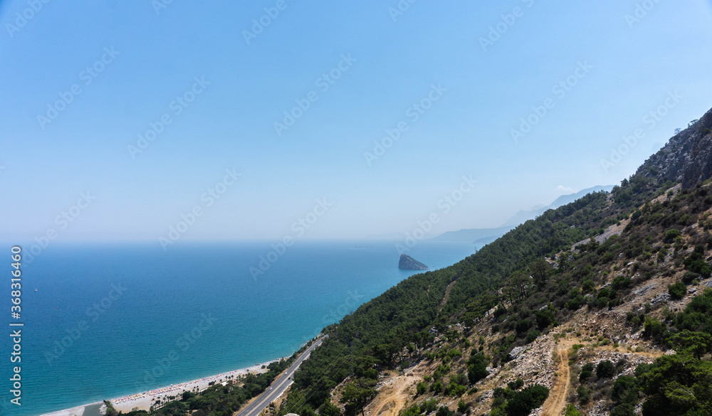 incredibly beautiful sea view from the mountain, tourism