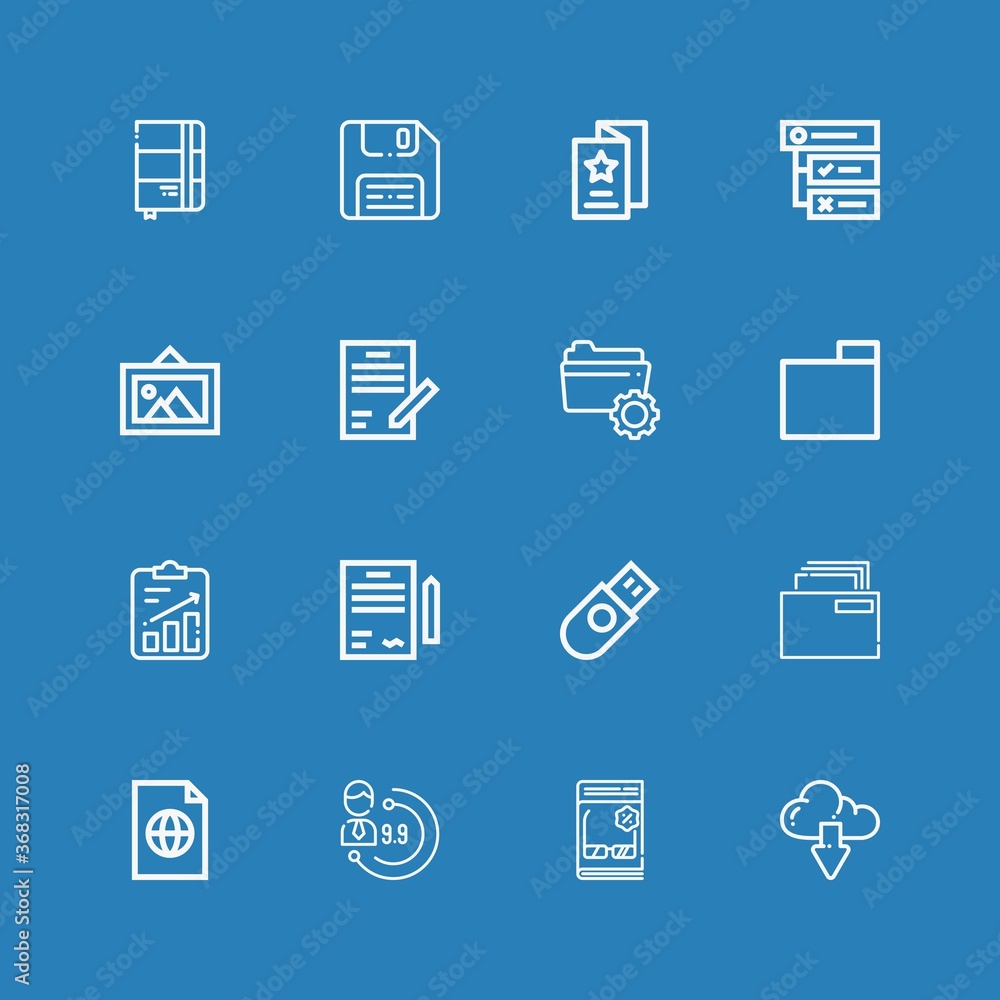 Editable 16 file icons for web and mobile Editable 16 file icons for web and mobile