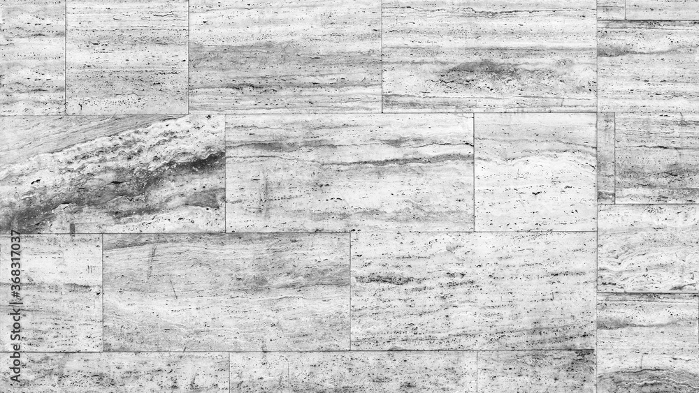 Facade walls are covered with marble tiles Facade walls are covered with marble tiles
