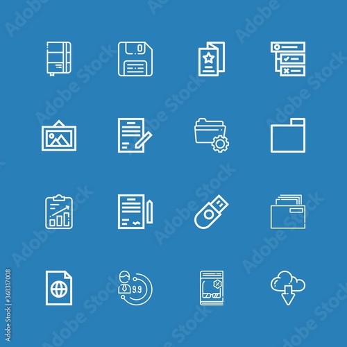 Editable 16 file icons for web and mobile