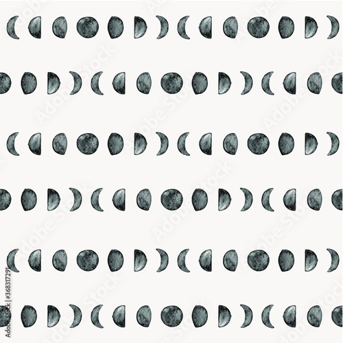Seamless moon phase pattern
