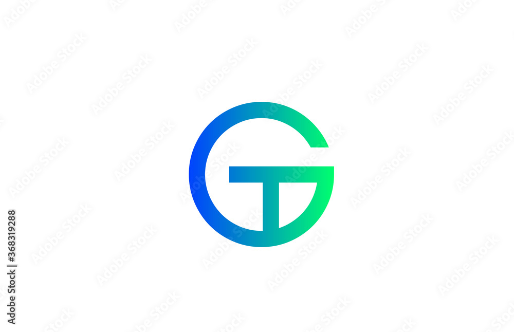 green blue G alphabet letter logo icon. Line design for company and business identity green blue G alphabet letter logo icon. Line design for company and business identity