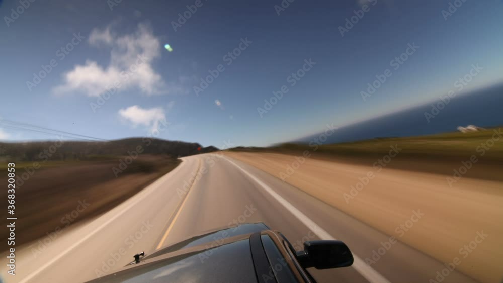Pacific Coast Highway beach / ocean drive hyper lapse / time lapse