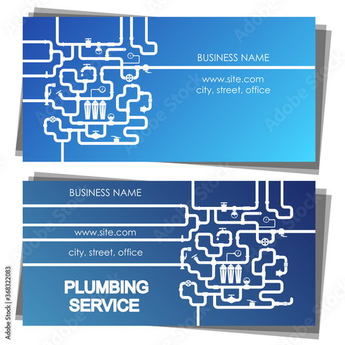 Business card repair and service plumbing water pipes