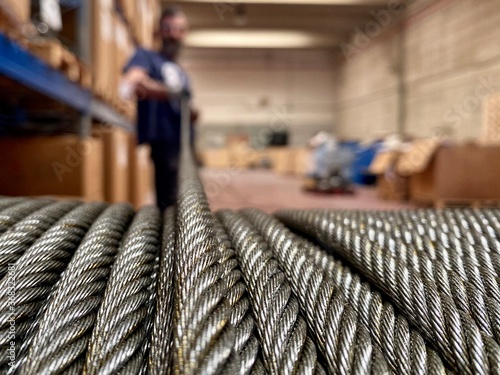 Tie rods of steel cable, steel rope. Machining in a mechanical workshop