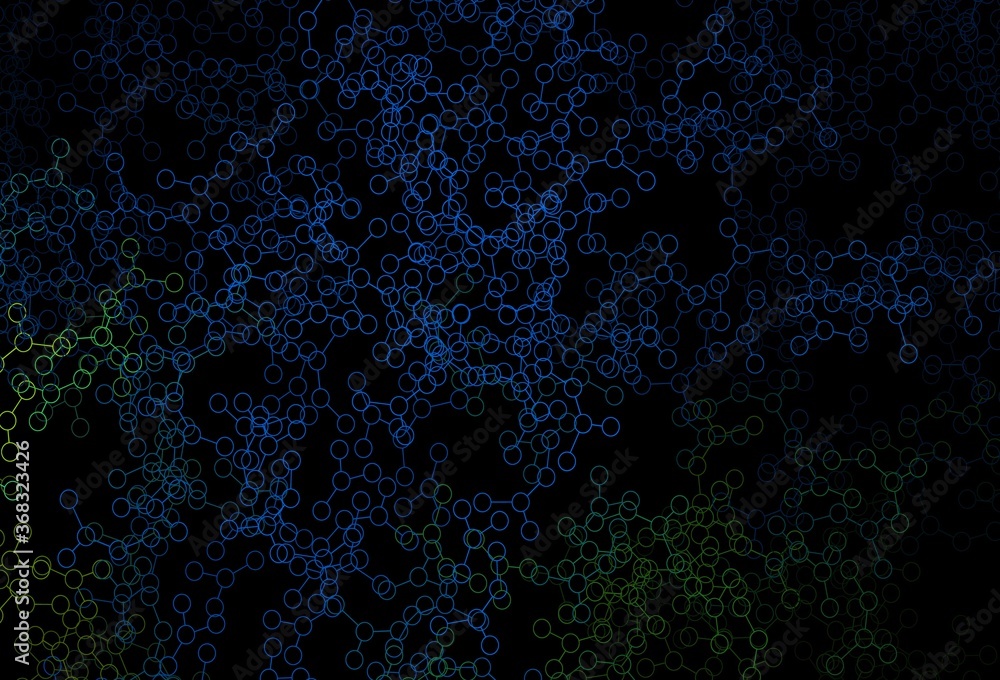 Dark Blue, Green vector background with forms of artificial intelligence. Dark Blue, Green vector background with forms of artificial intelligence.