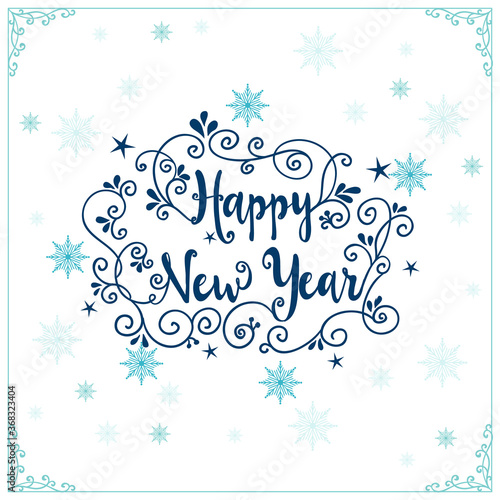 Flat new year 2018 background in blue