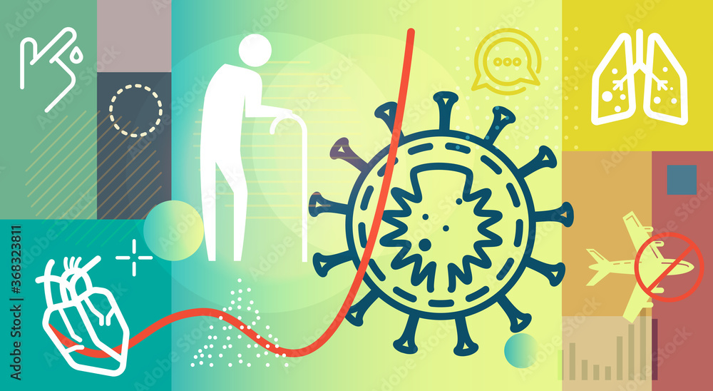 Novel Coronavirus - Respiratory Syndrome Virus - High Risk People - Illustration