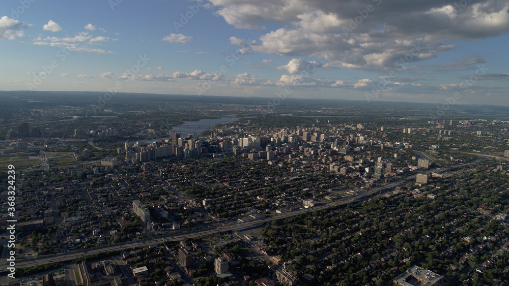Aerial Footage of Dows Lake, Ottawa, Ontario. 