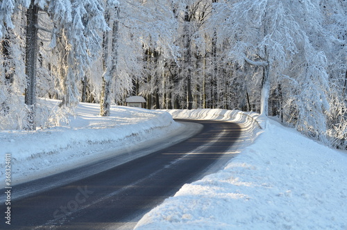 Straße in Winter