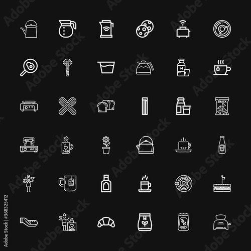 Editable 36 breakfast icons for web and mobile