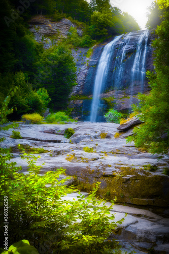 Fototapeta Naklejka Na Ścianę i Meble -  Beautiful waterfalls hidden in the forest. Erikli, Suuctu, Sudusen, Bursa. Turkey.