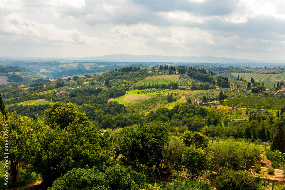 Naklejka premium Rural landscapes of beautiful Tuscany, Italy