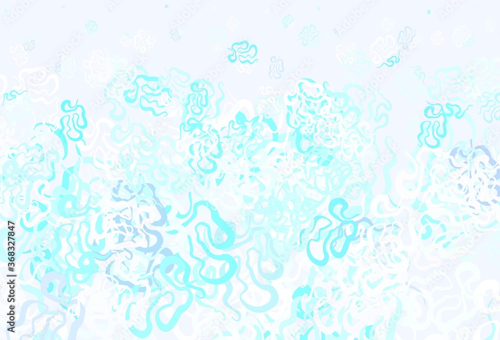 Light BLUE vector texture with abstract forms.