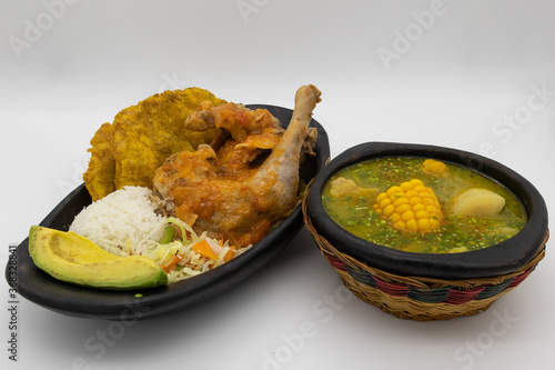 traditional colombian dish called sancocho de gallina photo