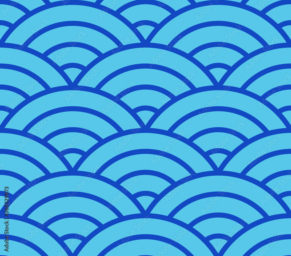Seamless vector pattern with geometric waves. Seamless vector pattern with geometric waves.
