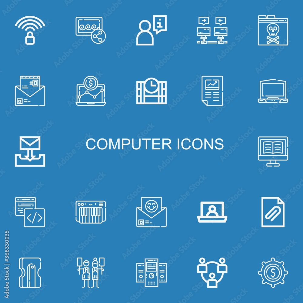 Fototapeta premium Editable 22 computer icons for web and mobile