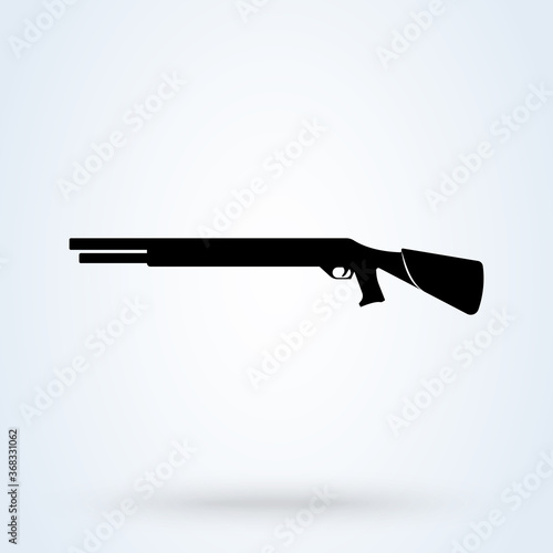 pump shotgun. vector Simple modern icon design illustration.