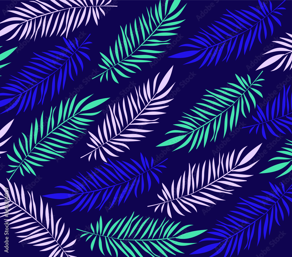 Pattern Palm Elements Decor Abstract