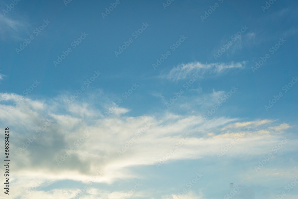landscape of blue sky and clouds background 