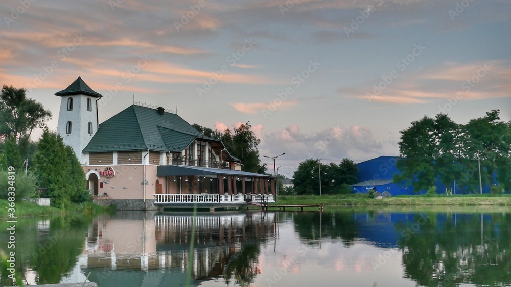 Fototapeta premium house on the lake