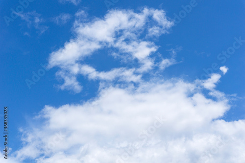 landscape of blue sky and clouds background 