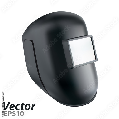 Welding mask in the vector.Welding mask vector illustration.