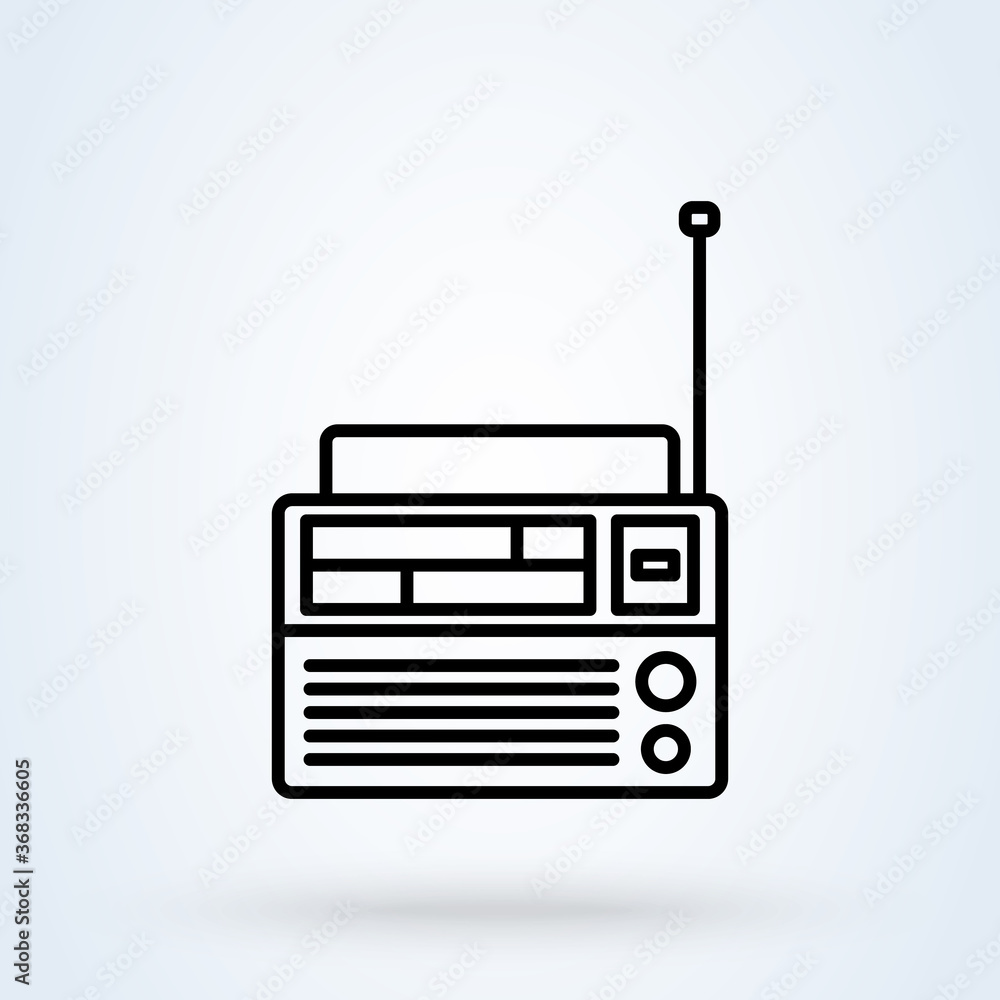 Radio. Simple modern icon design illustration. Radio. Simple modern icon design illustration.