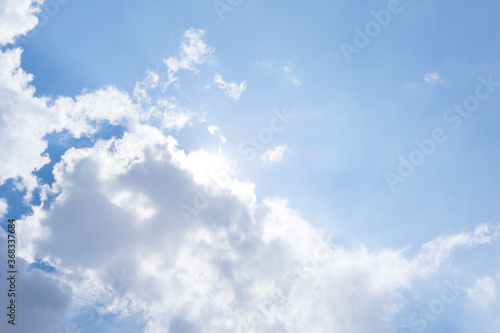 landscape of blue sky and clouds background 