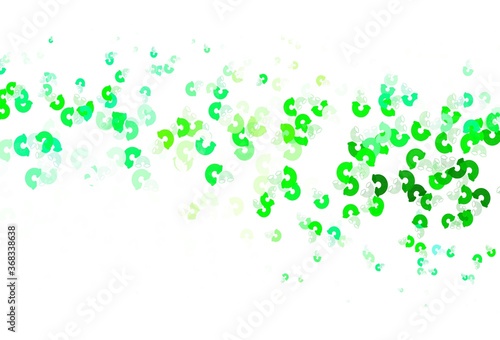 Light Green vector backdrop with rainbows  clouds.