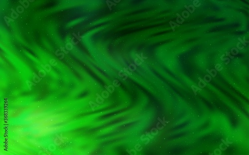 Dark Green vector template with space stars. Space stars on blurred abstract background with gradient. Pattern for astronomy websites.
