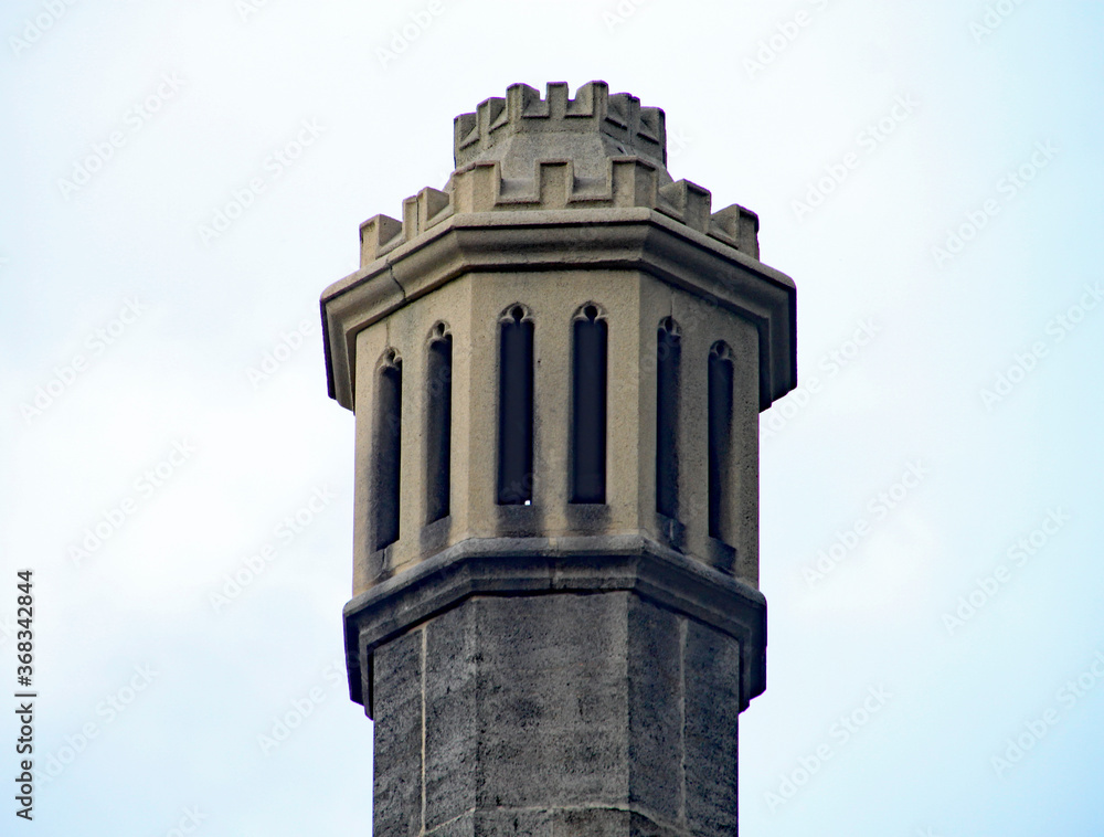 Fototapeta premium Close up of a chimney on an Alms house in The Vicar's Close in Wells Somerset