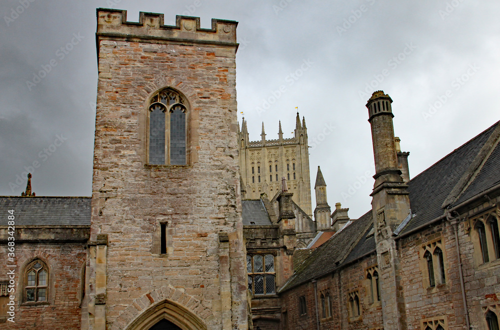 The impressive architecture of the city of Wells, Somerset