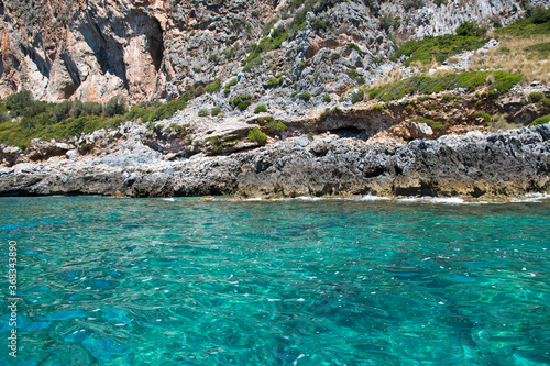 Sea and coast of Dino Island, Italy © arkanoide